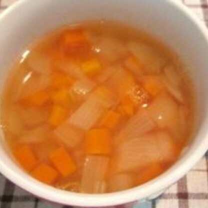 セロリが美味しく食べられる☆具沢山野菜スープ